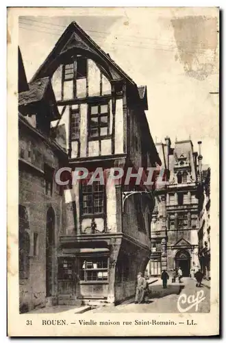 Cartes postales Rouen Vieille Maison Rue Saint Romain