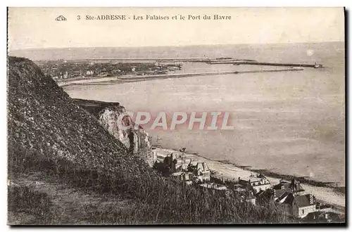 Ansichtskarte AK Ste Adresse Les Falaises Et Le Port Du Havre