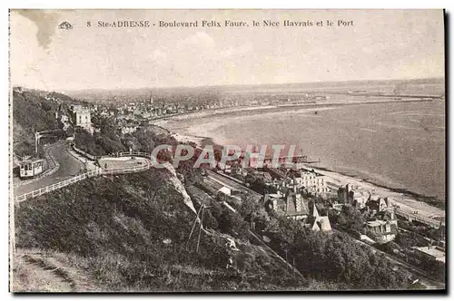 Ansichtskarte AK Ste Adresse Boulevard Felix Faure Le Nice Havrais Et Le Port