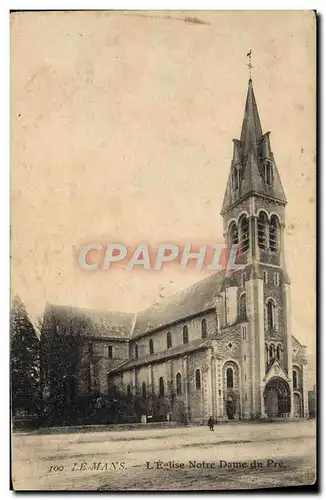 Ansichtskarte AK Le Mans L&#39Eglise Notre Dame Du Pre