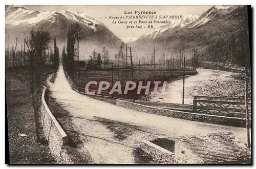Cartes postales Les Pyrenees Route De Pierrefitte Gavarnie Le Gave Et Le Pont De Pescadere pres Luz
