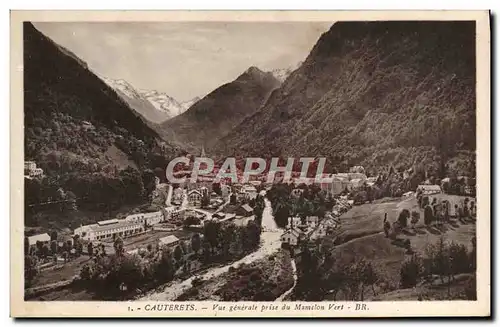 Cartes postales Cauterets Vue Generale Prise Du Mamelon Vert