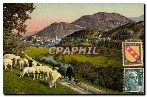 Cartes postales Lourdes La Valle Et Le Pic Du Jer Moutons