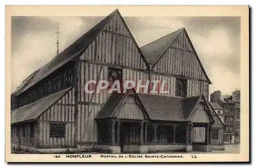 Cartes postales Honfleur Portail De L&#39Eglise Sainte Catherine