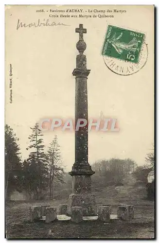 Cartes postales Environs D&#39Auray Le Champ Des Martyrs Croix elevee aux martyrs de Quiberon