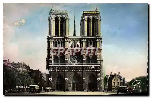 Cartes postales moderne Merveilles Cathedrale Notre Dame Et Le Parvis Paris