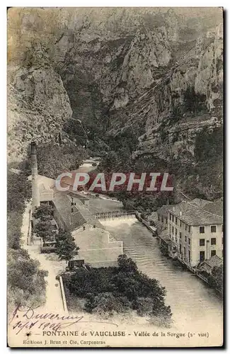 Cartes postales Fontaine De Vaucluse Vallee De La Sorgue