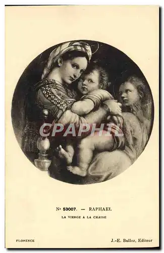 Cartes postales Raphael la vierge a la Chaise