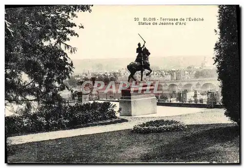 Cartes postales Blois Terrasse De I&#39Eveche Statue De Jeanne D&#39Arc