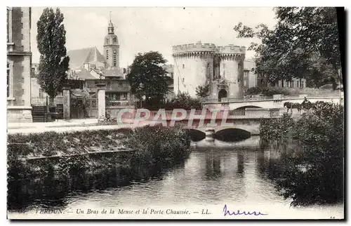 Cartes postales Verdun Un Bras De La Mense Et La Porte Chaussee