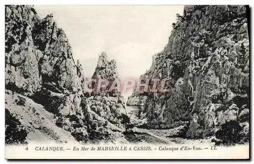 Ansichtskarte AK Calanque En Mer De Marseille a Cassis Calanque d&#39En Van