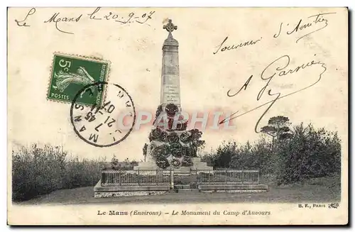 Ansichtskarte AK Le Mans Le Monument Du Camp D&#39Auvours Militaria