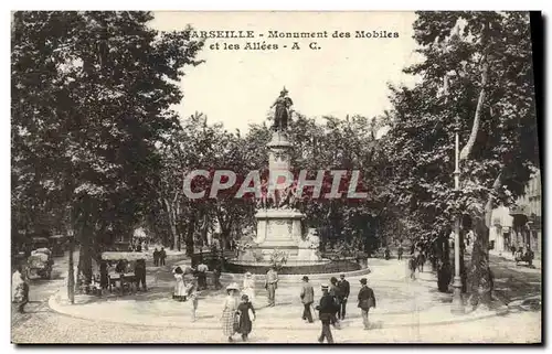 Cartes postales Marseille Monument Des Mobiles et les Allees