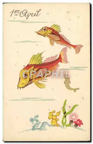 Ansichtskarte AK 1er avril poissons