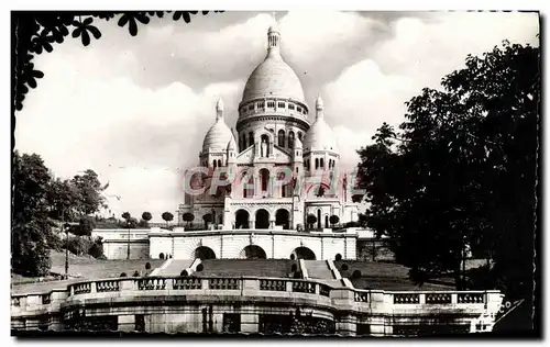 Cartes postales moderne Paris Notre La Basilique Du Sacre Coeur et le square Willette