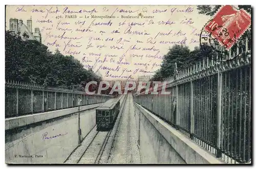 Cartes postales Paris Le Metropolitain Boulevard Pasteur Metro