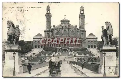 Cartes postales Paris Le Trocadero Et Le Pont Automobile