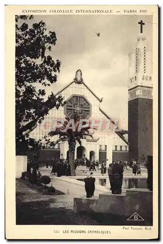 Cartes postales Paris Les Missions Catholiques Exposition coloniale Internationale Paris 1931