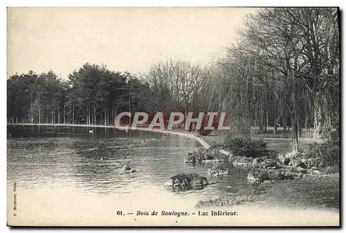 Ansichtskarte AK Paris Bois De Boulogne Lac Interieur