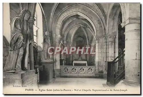 Ansichtskarte AK Paris Eglise Saint Julien Le pauvre Nef et chapelle septentrionale de Saint Joseph