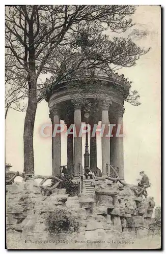 Cartes postales Paris Buttes Chaumont le Belvedere