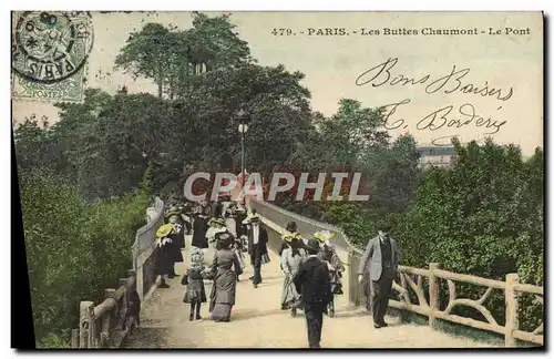 Cartes postales Paris Les Buttes Chaumont Le Pont