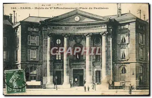 Cartes postales Paris Mairie Du 5eme Arrondissement Place du Pantheon