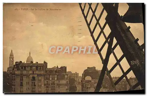 Cartes postales Paris Sur La Colline De Montmartre Sacre Coeur