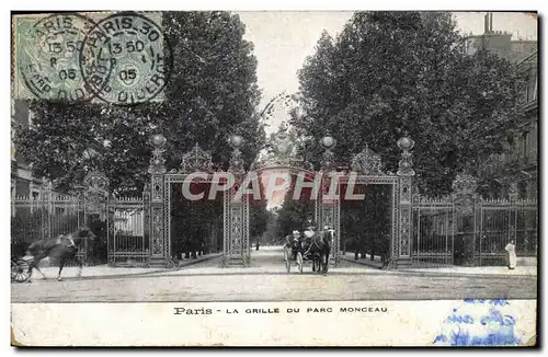 Ansichtskarte AK Paris La Grille Du parc Monceau