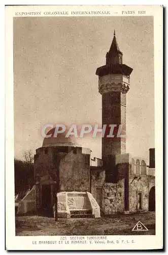 Ansichtskarte AK Paris Exposition coloniale internatioale 1931 Section tunisienne Le marabout et le minaret