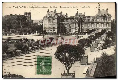 Cartes postales Paris Jardin du Luxembourg Le Senat