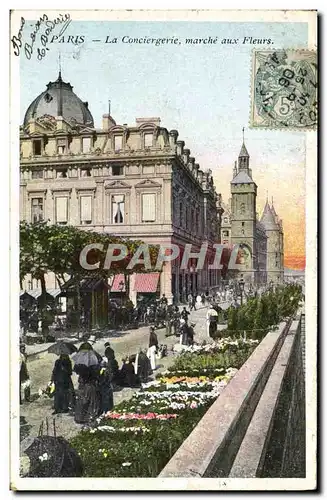 Cartes postales Paris La Conciergerie Marche Aux Fleurs