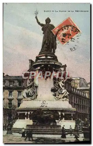 Ansichtskarte AK Paris La Statue De La Republique lion