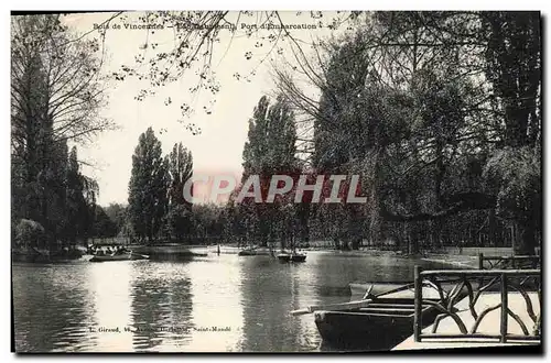 Cartes postales Paris Bois de Vincennes Port d&#39embarcation