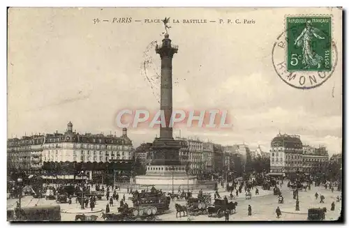 Cartes postales Paris Place de La Bastille