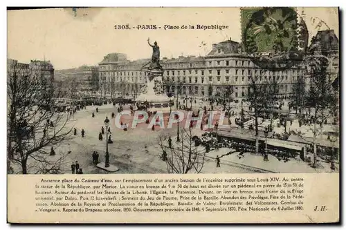 Cartes postales Paris Place de La Republique