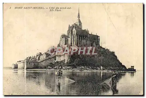 Cartes postales Mont Saint Michel Cote du Nord Est Peche Pecheur