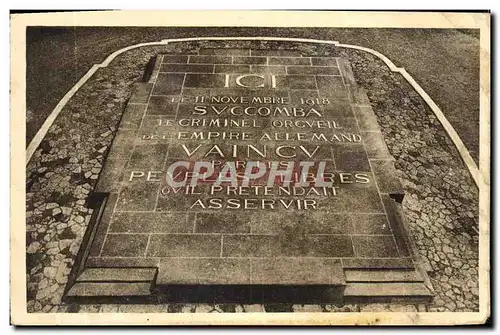 Cartes postales Foret de Compiegne Clairiere de l'armistice La dalle centrale