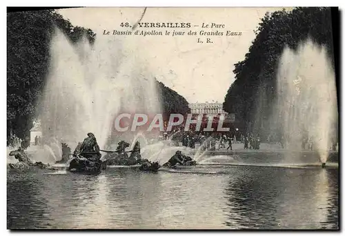 Cartes postales Versailles Le Parc Le Bassin d&#39Apollon le Jour des Grandes Eaux