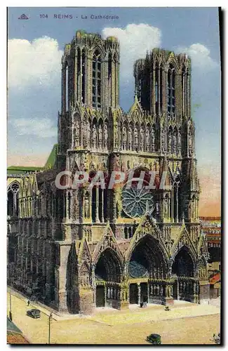 Cartes postales Reims La Cathedrate