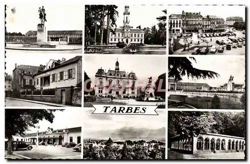 Cartes postales moderne Tarbes Statue Marechal Foch La gare place de Verdun Caserne Larrey