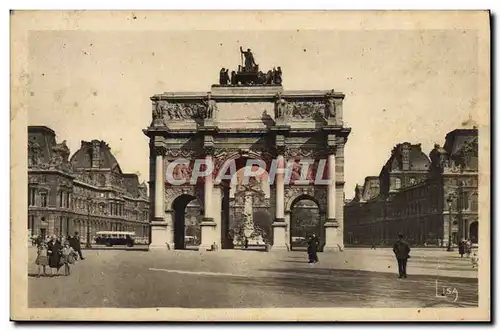 Cartes postales Paris L&#39Arc de Triomphe du Carrousel et le Louvre