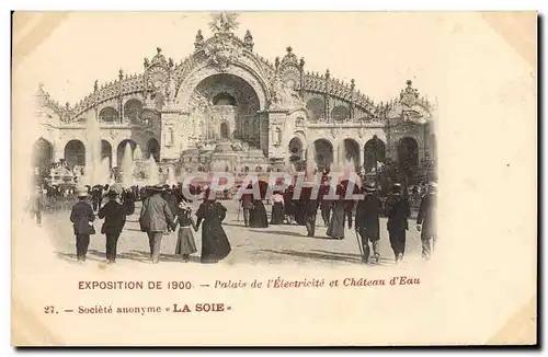 Cartes postales Paris Exposition De 1900 Palais de L&#39Electricite et Chateau d&#39Eau