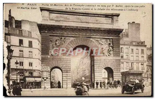 Cartes postales Paris Porte St Martin Arc de Triomphe