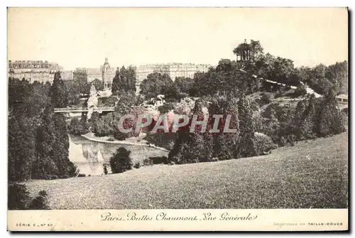 Cartes postales Paris Buttes Chaumont Vue generale