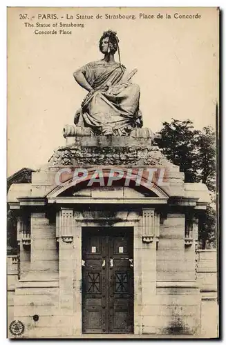 Cartes postales Paris La Statue de Strasbourg Place de la Concorde