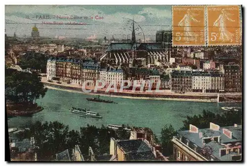 Cartes postales Paris Notre Dame et la Cite