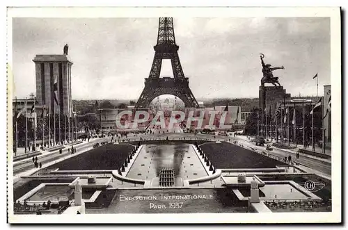 Ansichtskarte AK Paris Vue D&#39Ensemble Prise Du Trocadero Tour Eiffel