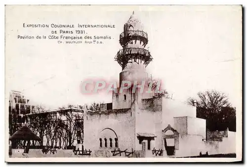 Cartes postales Paris Exposition Coloniale Internationale De Paris 1931 Pavillon de la Cote Francaise des Somali