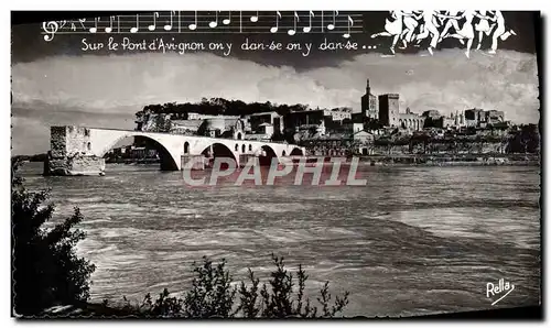 Cartes postales moderne Avignon Le Pont Saint Benezet et le palais des Papes